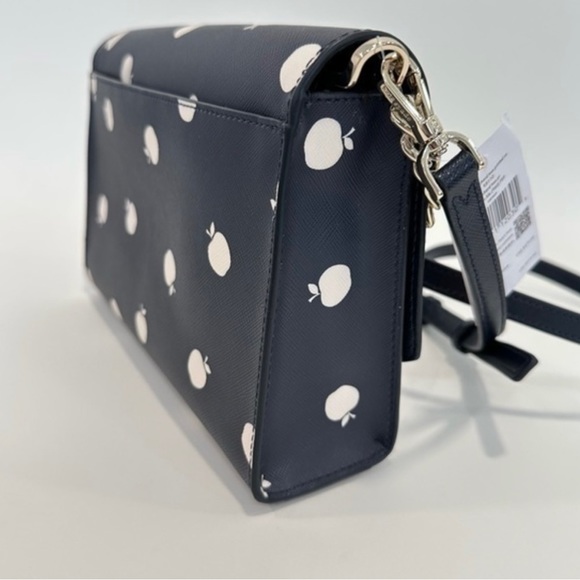 Kate Spade Carson Orchard Toss Blue Apple Print Convertible Crossbody Handbag 🍎 - Picture 12 of 15
